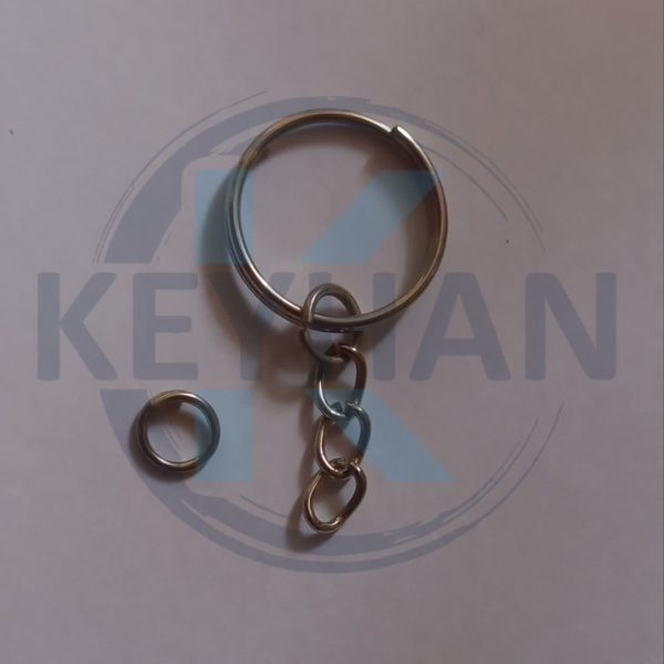 حلقه و زنجیر جاکلیدی با رابط گرد فلزی